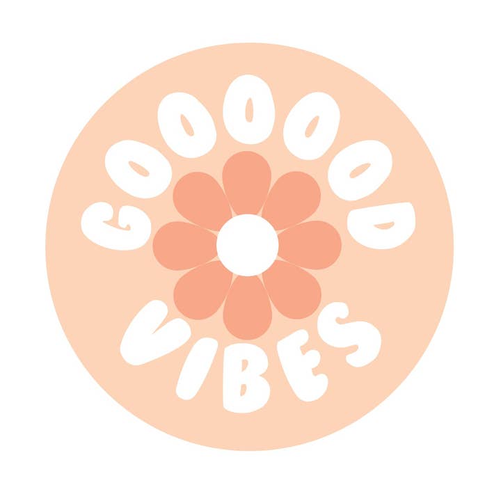 Autocolante Vinil à Prova de Água Good Vibes, 3"x3" por atacado de Embellish Bar