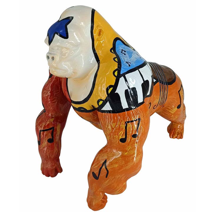 GORILA PICASSO PAINO - Handmålad konstfigur för wholesale av JULIARTE