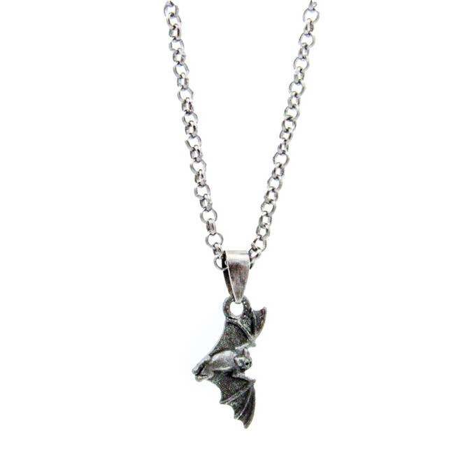 Dainty Black Bat Necklace for wholesale by Oh, Heart!