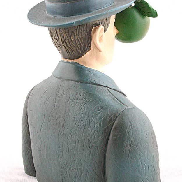 Museum Wholesale Inc - Wholesale Sculpture - Pocket Art Son of Man with Apple by Magritte Mini Statue