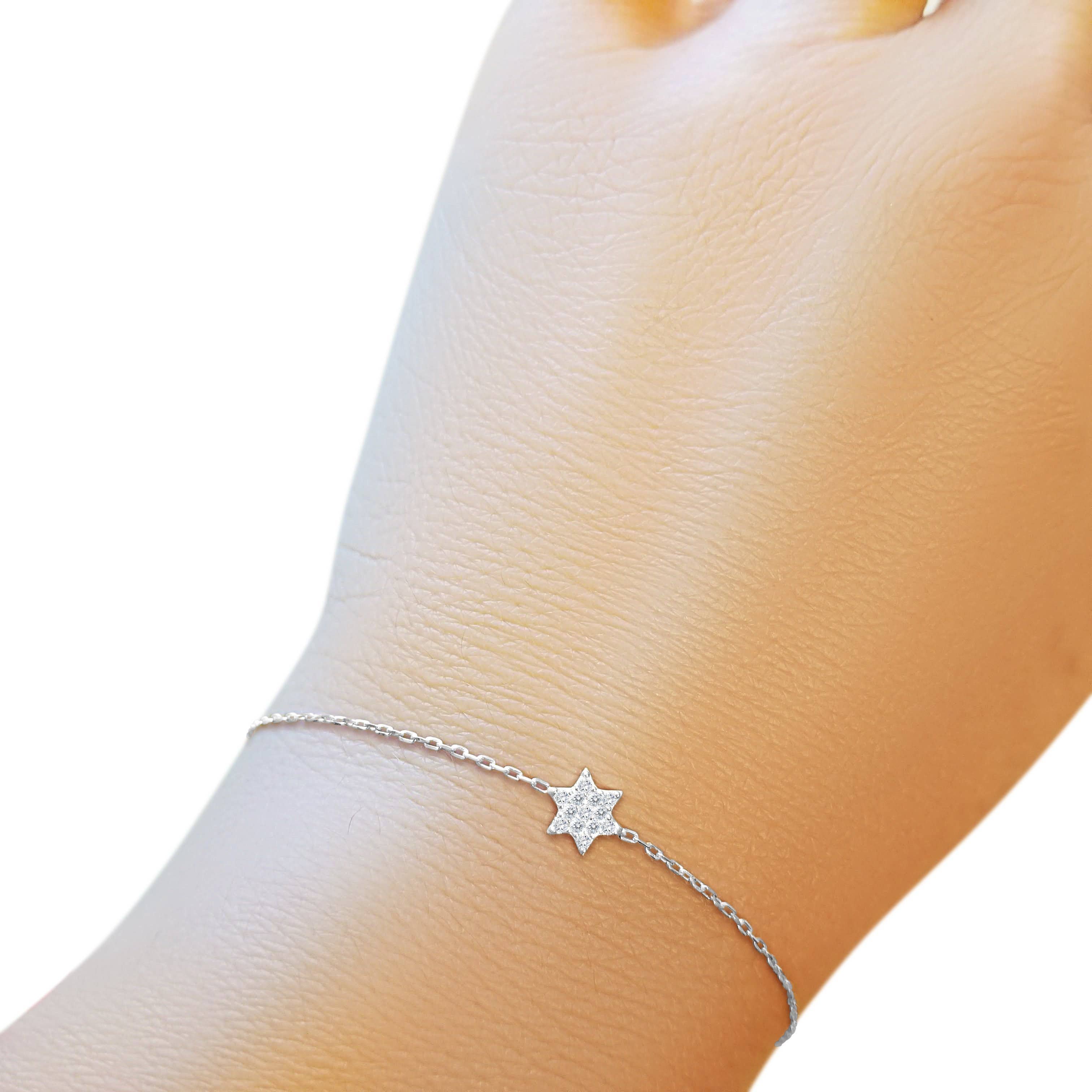 ALEF BET JEWELRY – Großhandel Kette mit Anhänger/Charm – Halskette oder Armband mit jüdischem Stern — klein und niedlich für jeden2