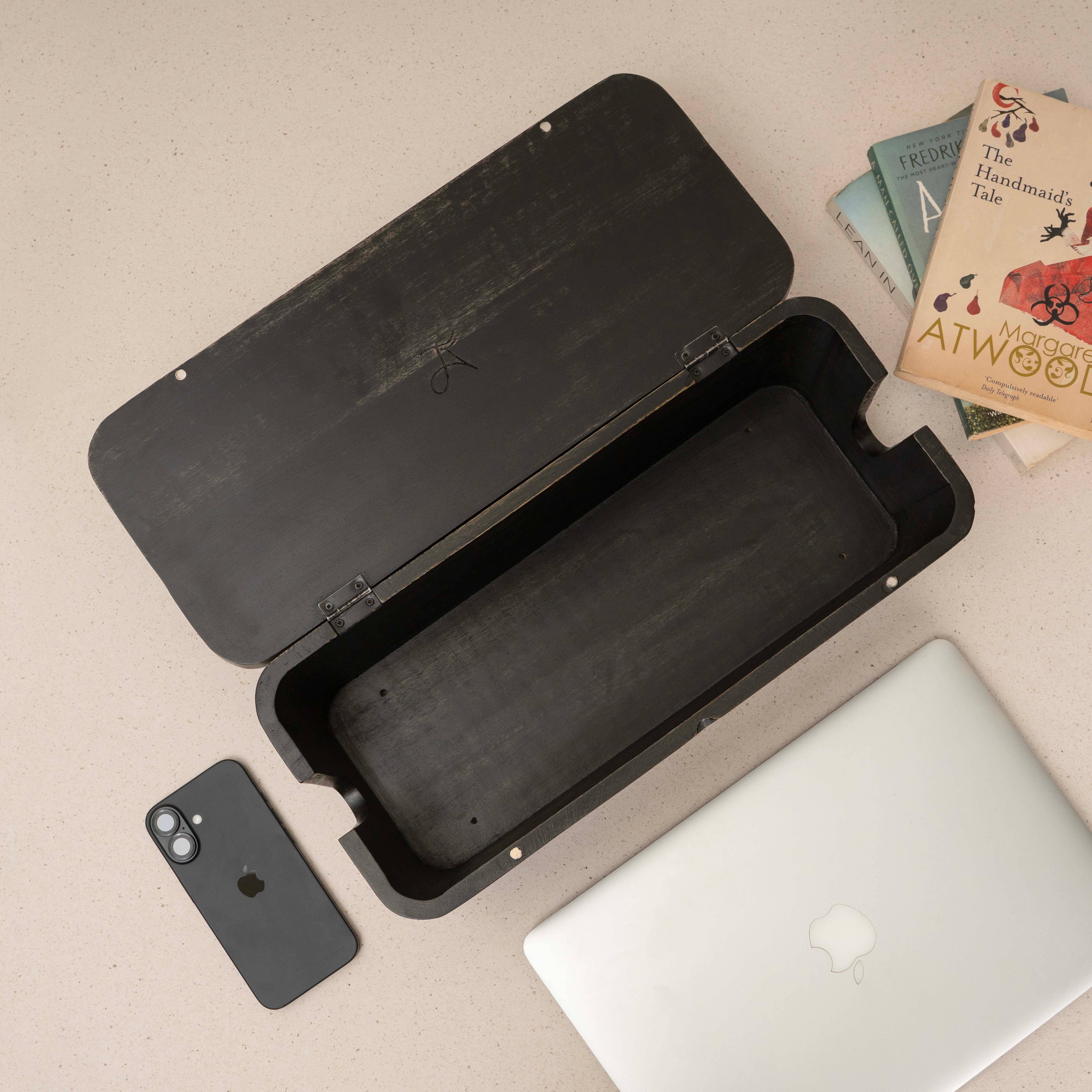 LuxeDesigns Co LLC - Wholesale Desk Organizer - Cable Management Box - Rustic Black12