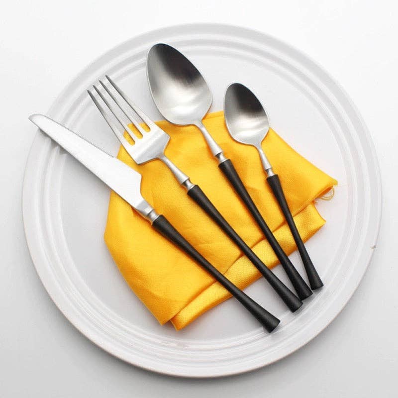 Gohobi （We cover U.S. import duties） – Conjunto de talheres variados por atacado – Gohobi Japanese Vintage Aço Inoxidável Lavado em Pedra Preto Ha1