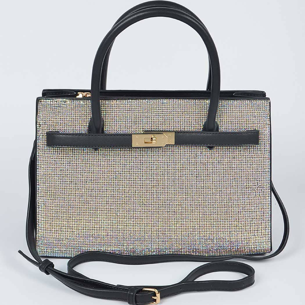 3AM BY H&D ACCESSORIES - Wholesale Top Handle Bag - Women's - Rhinestone Top Handle Satchel Bag3