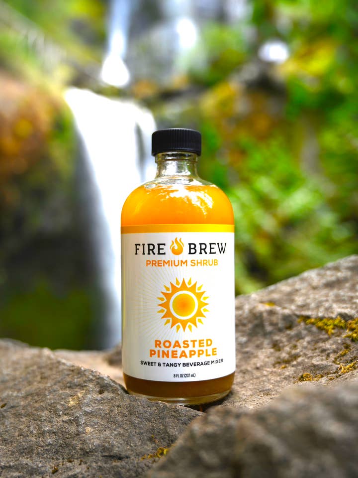 Roasted Pineapple Premium Drinking Vinegar - SHRUB - 8 oz for wholesale by Fire Brew