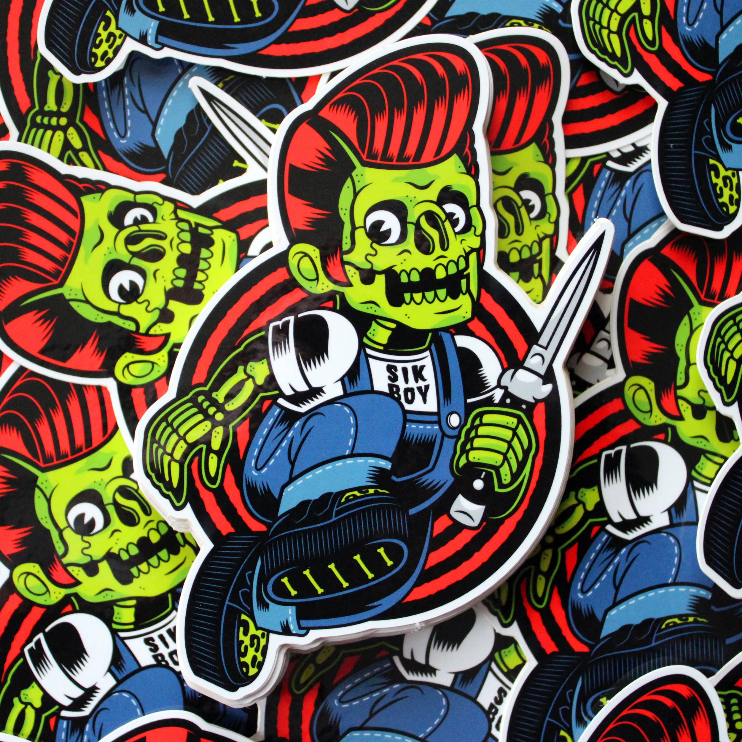 Dumb Junk - Wholesale Sticker - Sick Boy 5" Vinyl Sticker, Rockabilly Big Boy Sticker2