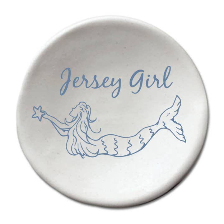 Round Dish: Mermaid "Jersey Girl" for wholesale by August Ceramics