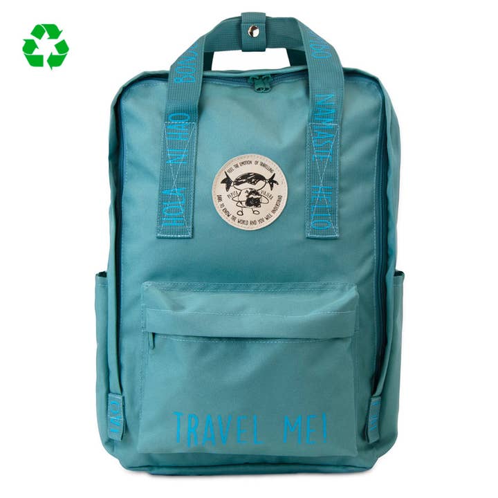 Rucksack Grüße der Welt Aquamarin für den Großhandel von Pepita Viajera