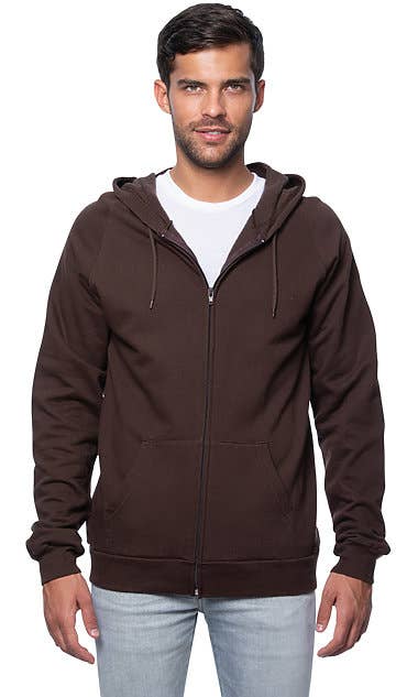 Royal Apparel - Wholesale Hoodie - Men's - Unisex Organic Cotton Full Zip Hoodie
