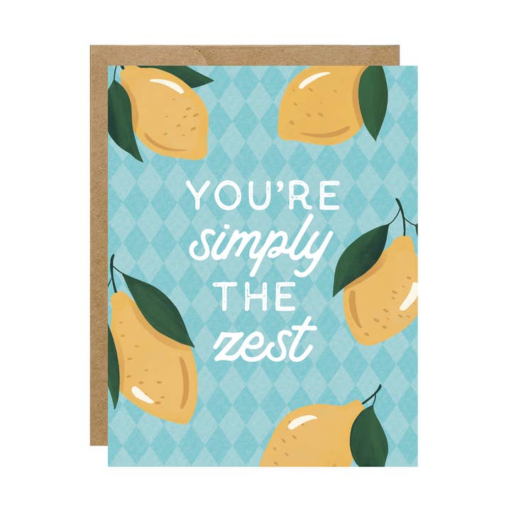You're Simply The Zest - Lemon Card for wholesale by Simple Whimsy
