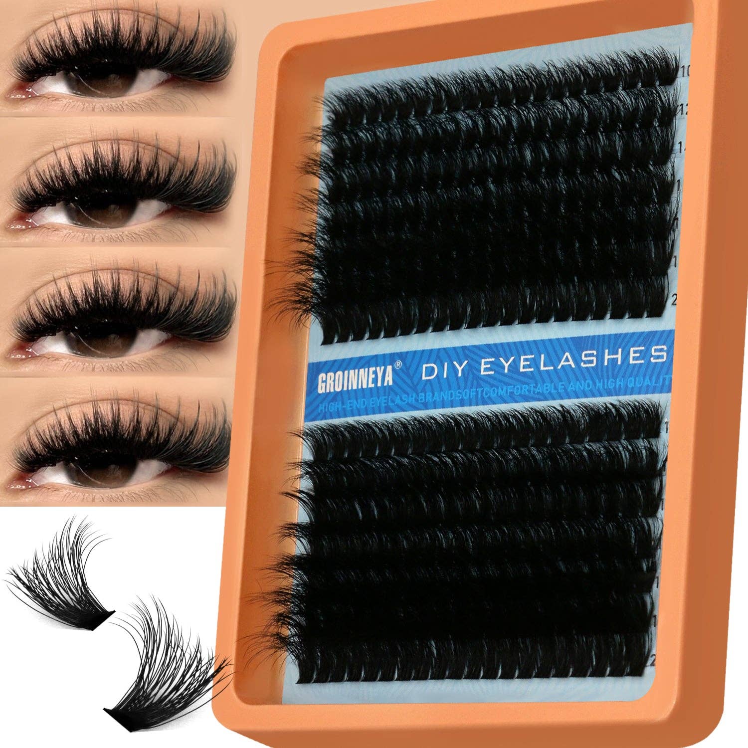 Hair Imports NYC - Wholesale False/Fake Eyelashes - Fluffy Lash Clusters - D/DD Curl Wispy Individual DIY Eyelash Extensions11