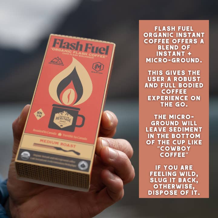 Canadian Heritage Roasting Company - Wholesale Instant Coffee/Espresso - Flash Fuel Organic Instant Coffee - Dark Roast