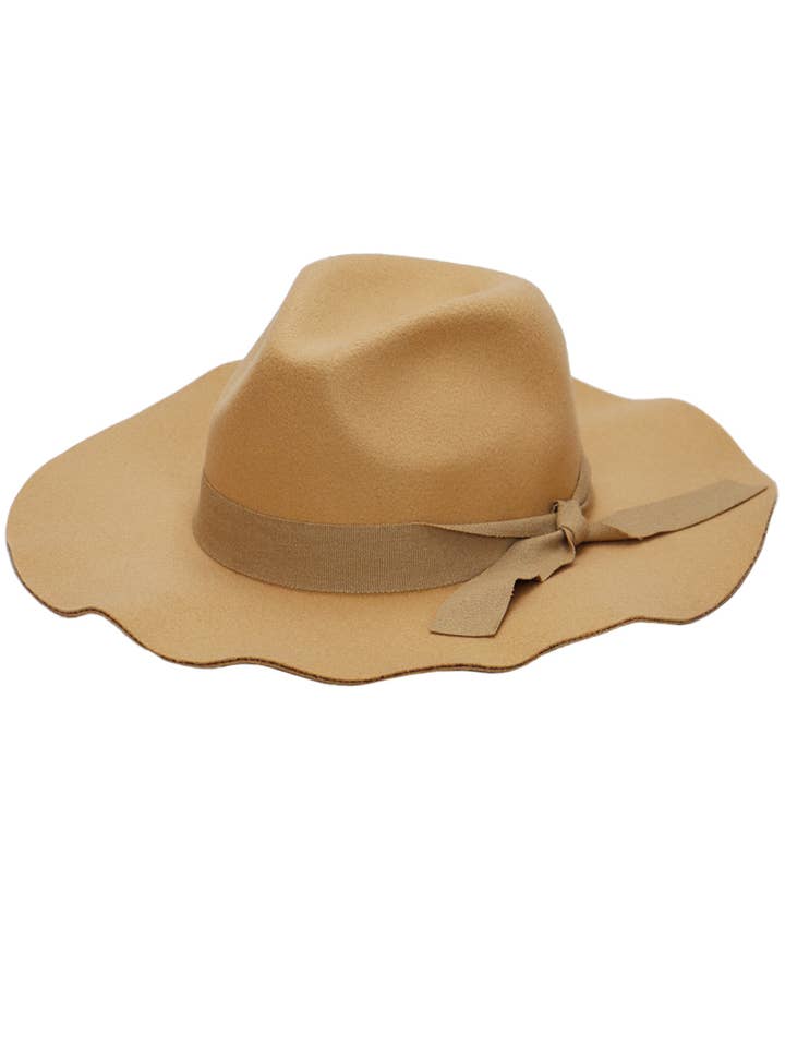 Floppy Ruffle Wavy Wide Brim Rancher Hat for wholesale by Cap Zone
