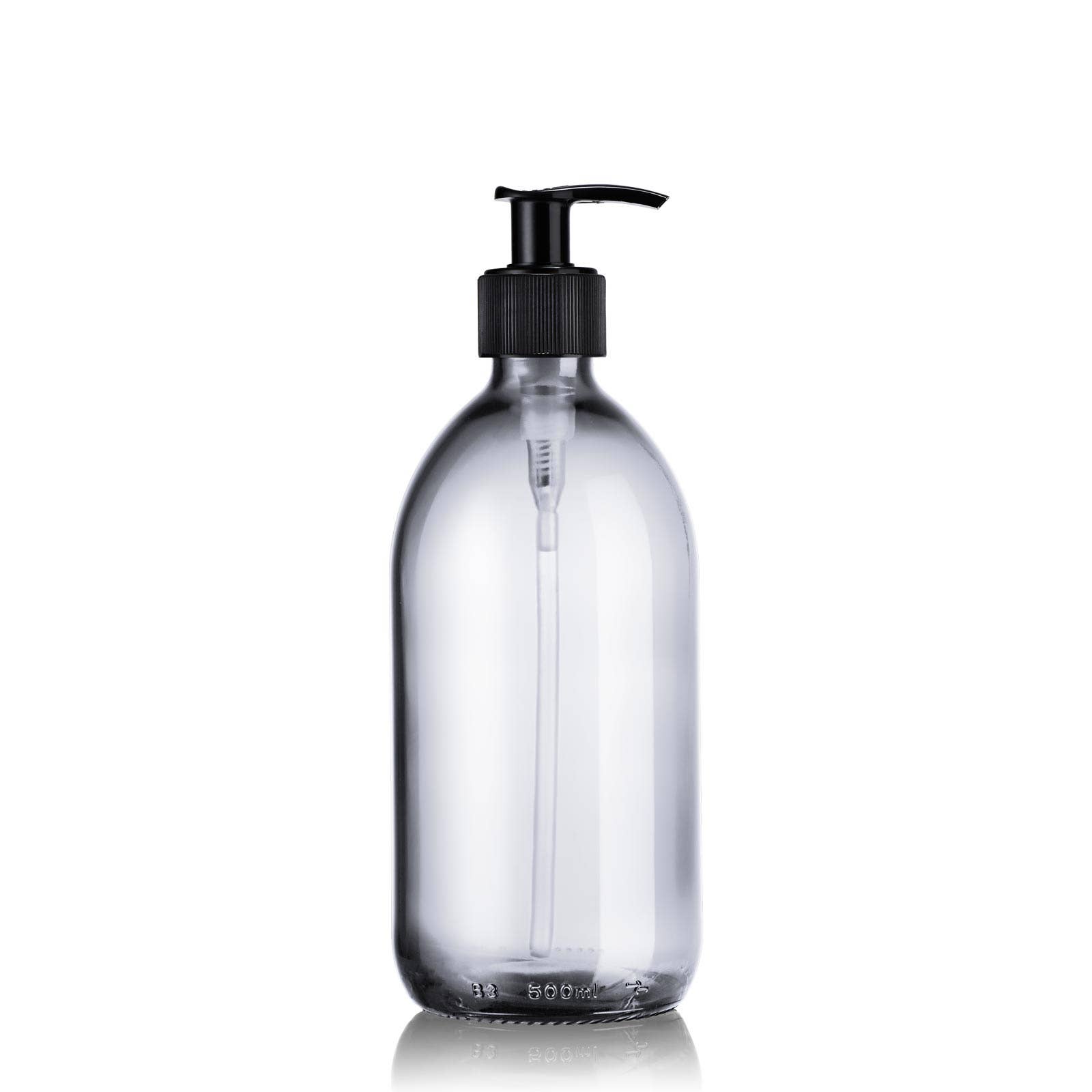 Little Pots - Wholesale Soap Dispenser - Recycled white glass striated black soap dispenser bottle1