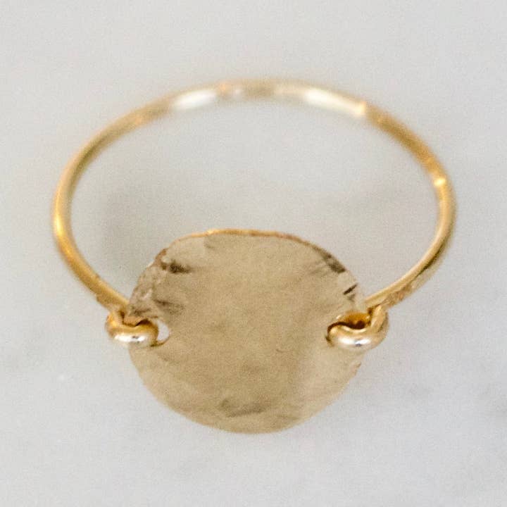 Coin Ring (14k gold filled) for wholesale by XO Hanalei