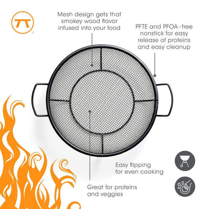 Fox Run Brands – wholesale Grill pan/griddle – Outset Non-Stick Shallow Mesh Grill Basket, 12" x 15"4