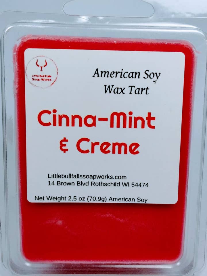 Cera di soia alla menta Cinna Melt per la vendita all'ingrosso da parte di Little Bull Falls Soap Works