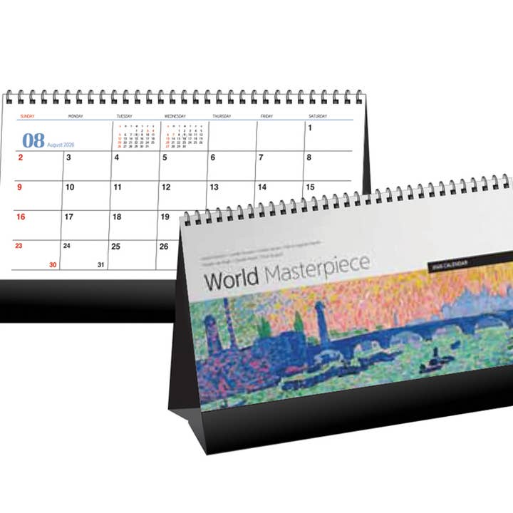 2026 Desk Calendar&Monthly Planner, World Masterpiece, D-18 for wholesale by BEBELUNA