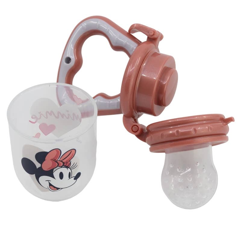 Stor - Wholesale Feeding Set - Baby - Minnie Mouse Heart Full Anti-Choke Feeder Stor3