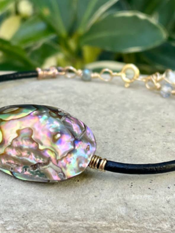 Abalone Love Reflection Bracelet for wholesale by Ocean Jewel Santa Barbara