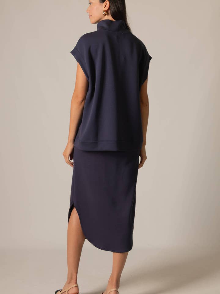 P. CILL - Wholesale Knit Top - Women's - P. CILL Butter Modal Mock Neck Capped Sleeve Top13