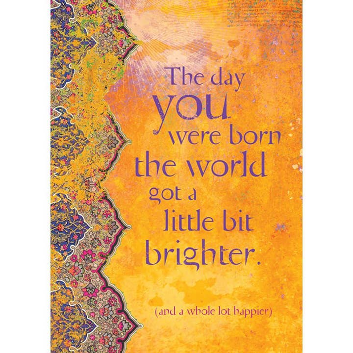 Tree-Free Greetings - Wholesale Birthday Card - The Day You Were Born Birthday 6 Pack 14165