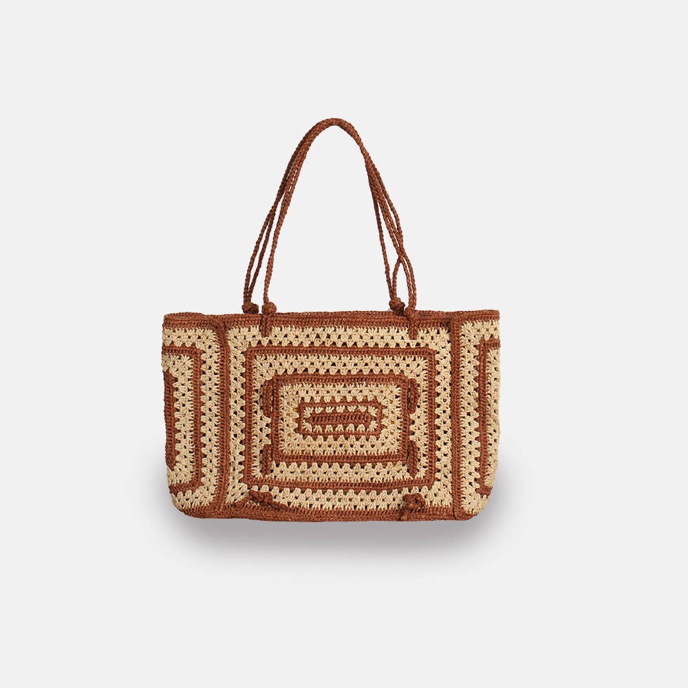 SANS-ARCIDET PARIS - Wholesale Tote Bag - Women's - Coco - Two-tone raffia tote bag9