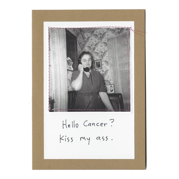 "Hello Cancer? Kiss my ass." for wholesale by Visual Treats
