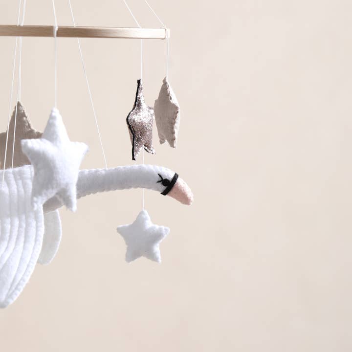 2 Stories - Wholesale Baby Mobile - SWAN baby mobile, bird, gift, girl, hanging, neutral