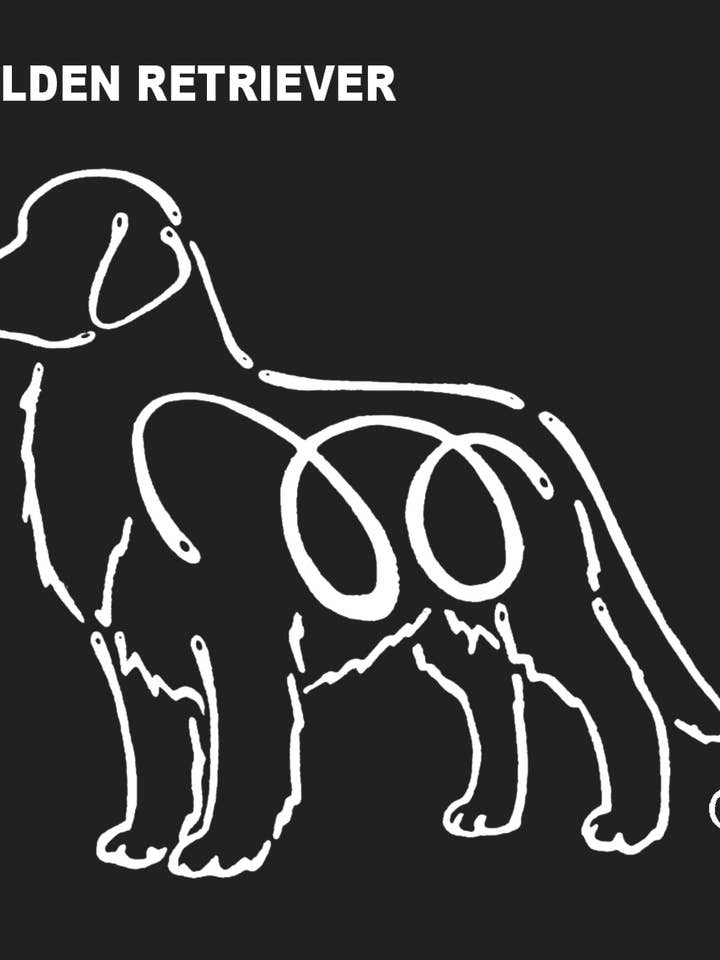 Golden Retriever K-line Fenstertattoo für den Großhandel von Pet Gifts USA, LLC