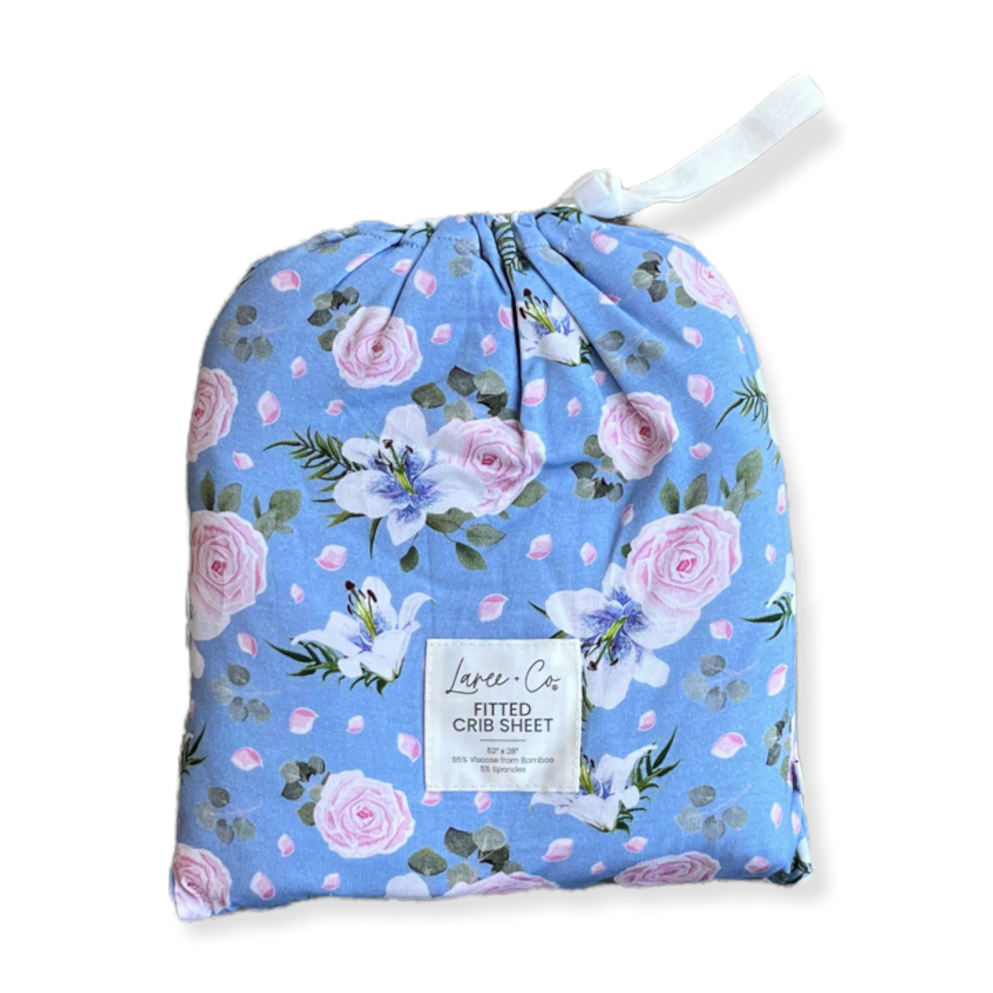 Laree + Co. - Wholesale Cot/Crib Sheets - Lillian Floral Bamboo Crib Sheet1