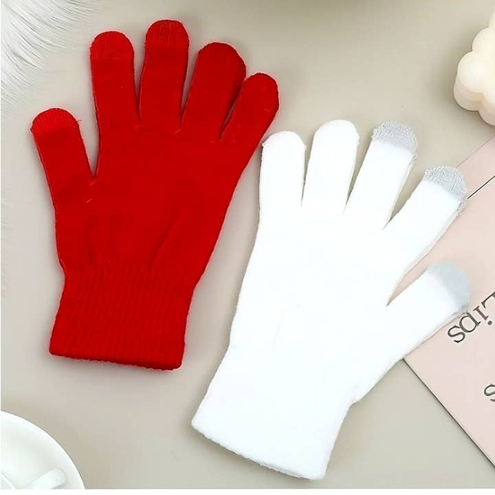 12pk Black Cotton Stretch Warm Color Gloves for wholesale by Diacly