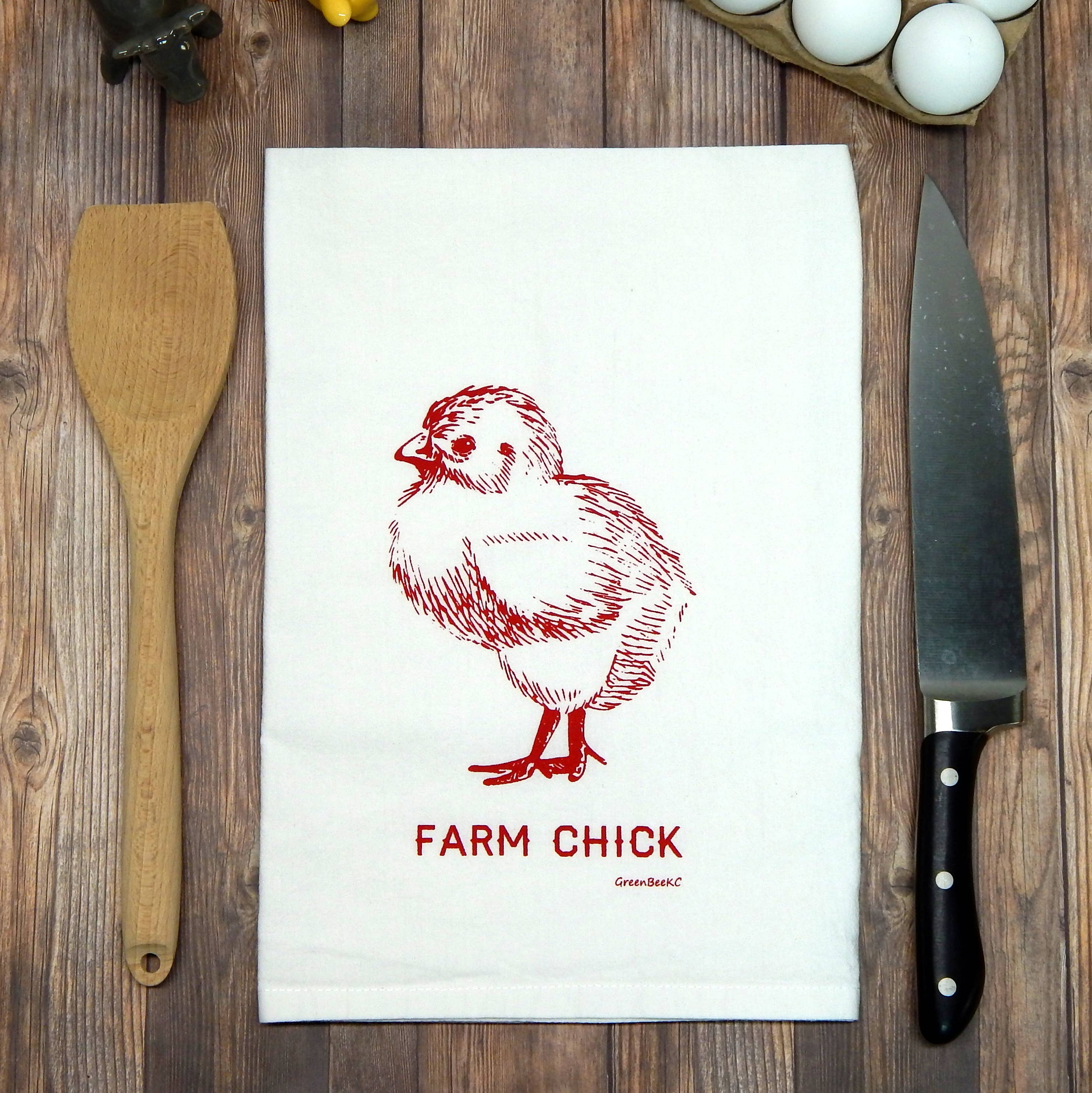 Green Bee Tea Towels - Wholesale Tea Towel - Farm Chick Kitchen Towel | Tea Towels | Chicken Dish Towels6