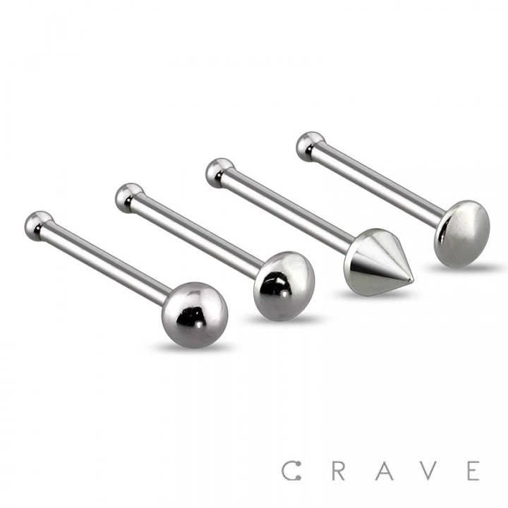 HIGH POLISH 22GA,20GA,18GA 316L SS NOSE BONE for wholesale by CRAVE