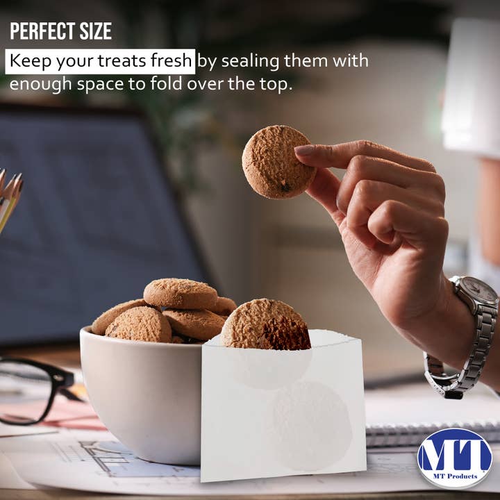 MT Products - Wholesale Food Storage Wrap/Bag - MT Products White Wax Paper Sandwich Bags/Bakery Bags6