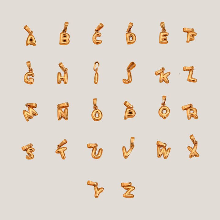 Lis the Label - Wholesale Individual Charm/Pendant - (CUSTOM ORDER) Initial Pendant ONLY0