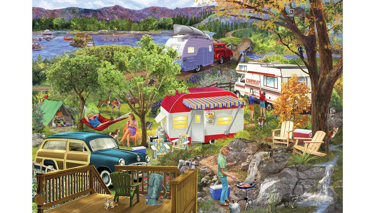 Eurographics Puzzles USA - Wholesale Puzzle - Adult - Camping Trailer Tin1
