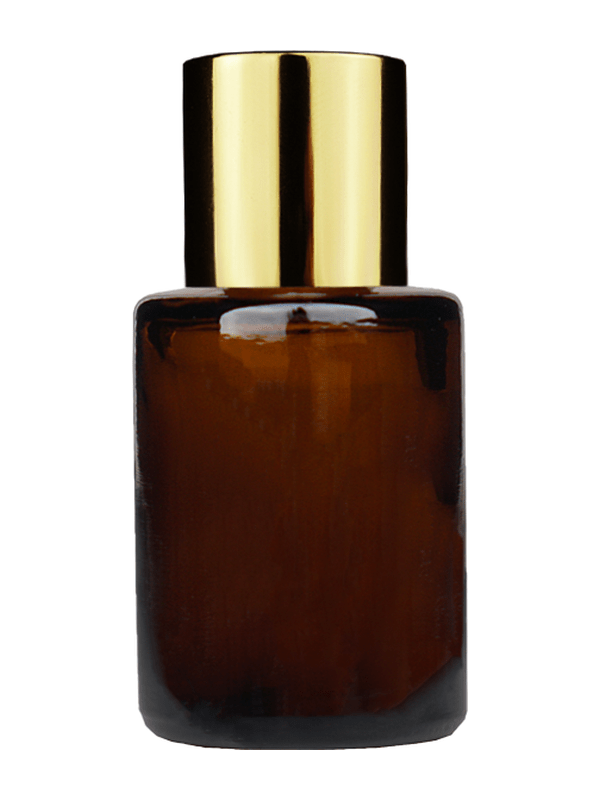Best Bottles - Wholesale Travel Container - Tulip Amber Glass Bottle with Short Metal Cap - 5ml6