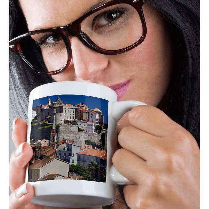 3dRose - Wholesale Coffee Mug - 3dRose, France, Corsica, La Balagne, Calvi, elevated view - EU09 WBI3729 - Walter Bibikow, Mug9