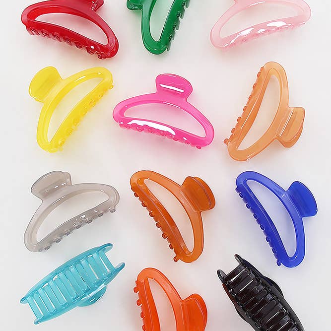 Hana - Wholesale Hair Clip - Women's - Solid Open Hair Claw Clip