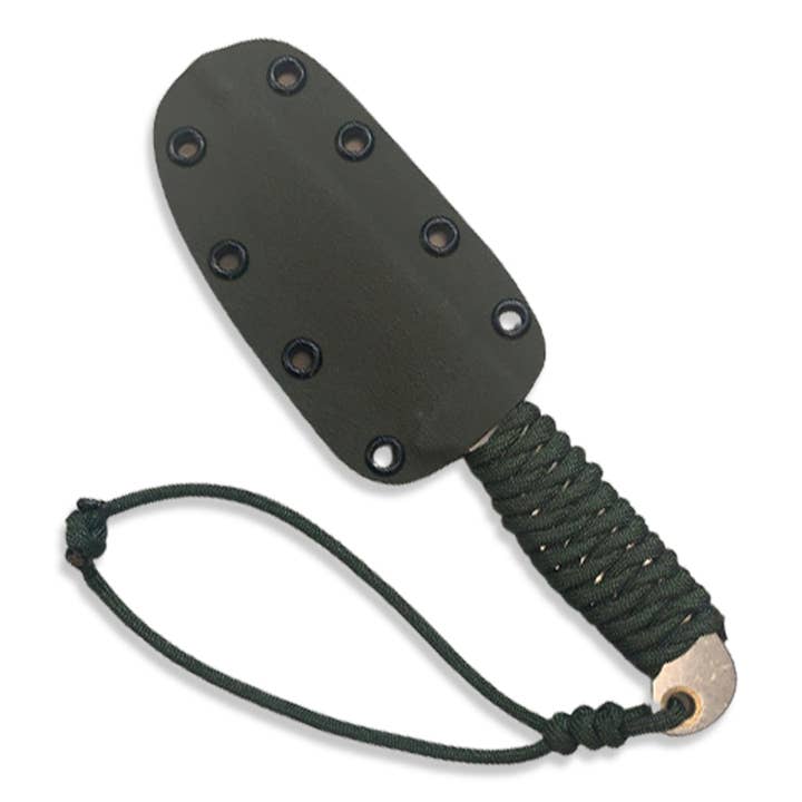 Coltello da caccia in acciaio inossidabile con fodero (involucro verde) per la vendita all'ingrosso da parte di OutLaw Eyewear