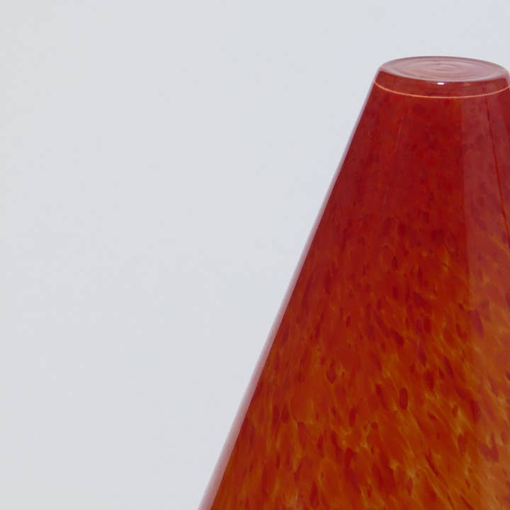 Glasscor | Hand∙Blown Glass – wholesale Accent-/skrivbordslampa – GEOMETRIC Lampa | Kon | Röd