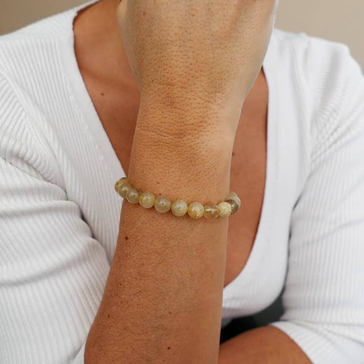 Golden Rutile Quartz Bracelet for wholesale by Mahana