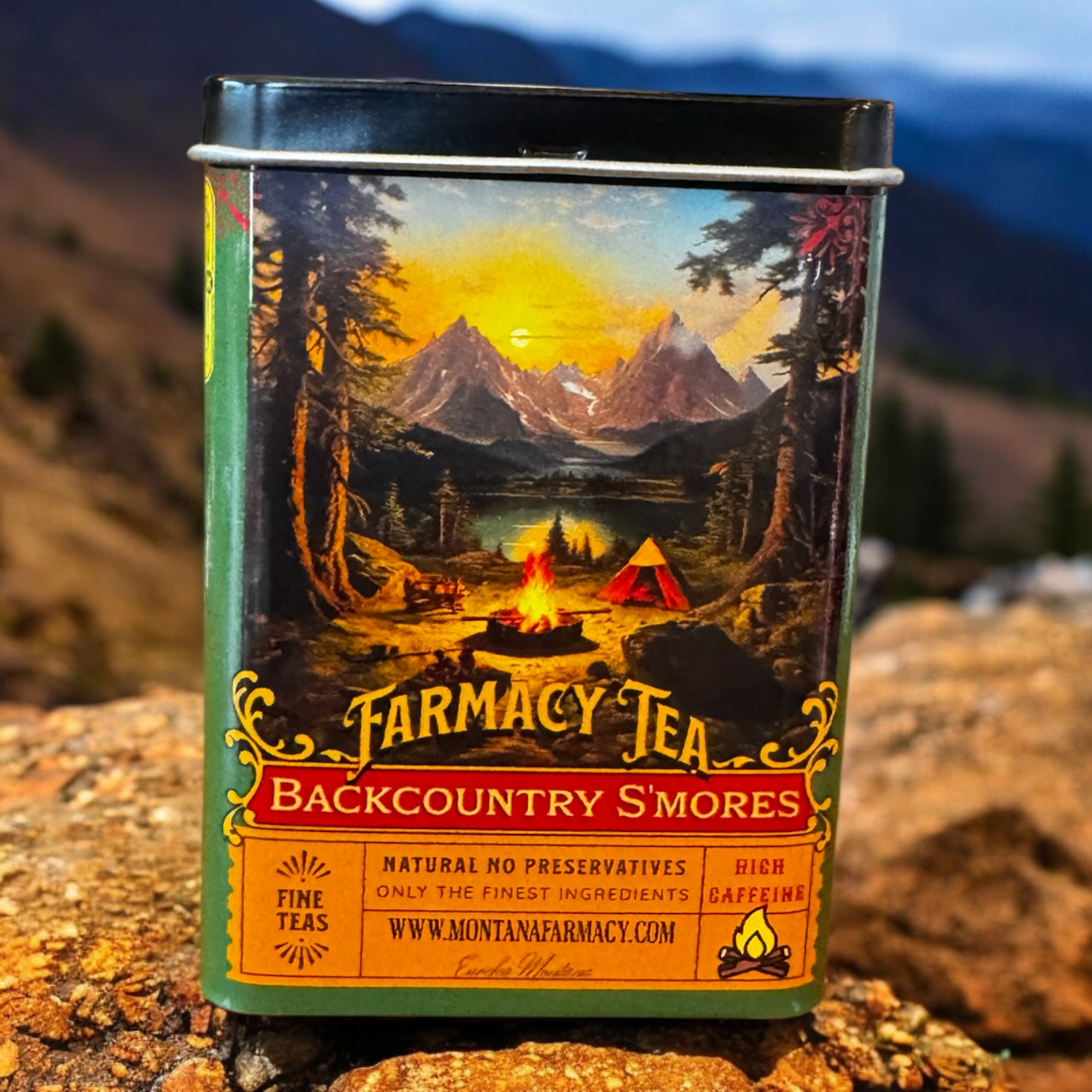 Montana Farmacy - Wholesale Loose Tea - Backcountry S'mores in a Travel Tea Tin Tasty 2