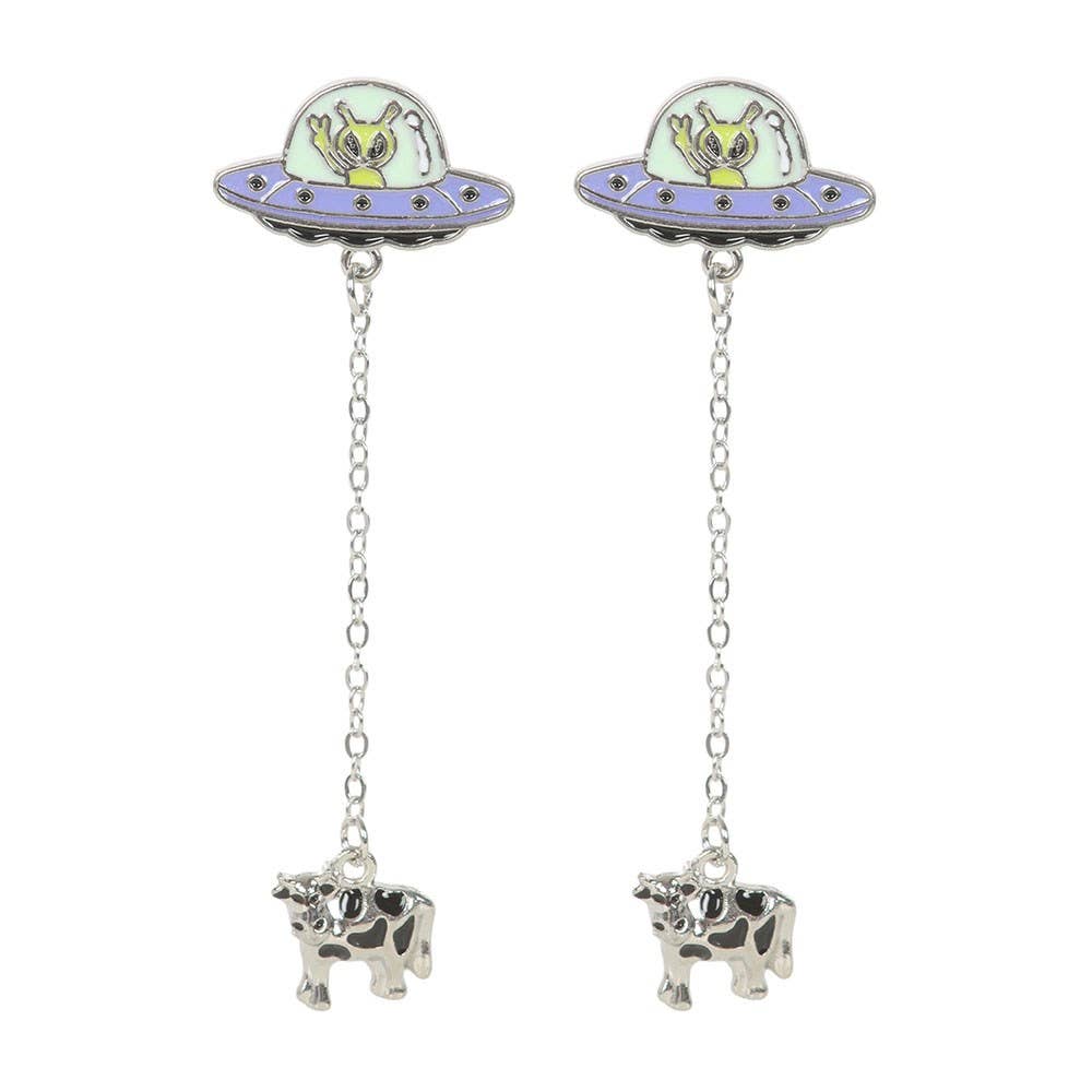 WONDER IMPORTS AUSTRALIA - Wholesale Dangle earrings - Alien Abduction Dangle Earrings Glow in the Dark2