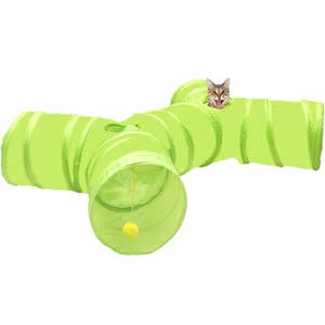 Foldable Pet Tunnel Tube Bed DIY Cats Play Mat Activity Rug Toy for  Interactive