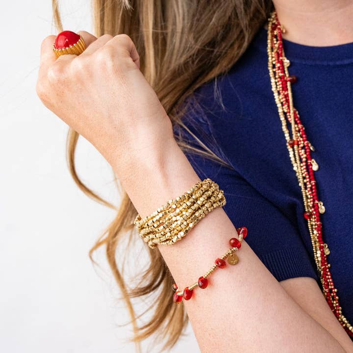 INK + ALLOY - Wholesale Cuff Bracelet - Wanda 8-Strand Cuff Bracelet Gold Wholesale2