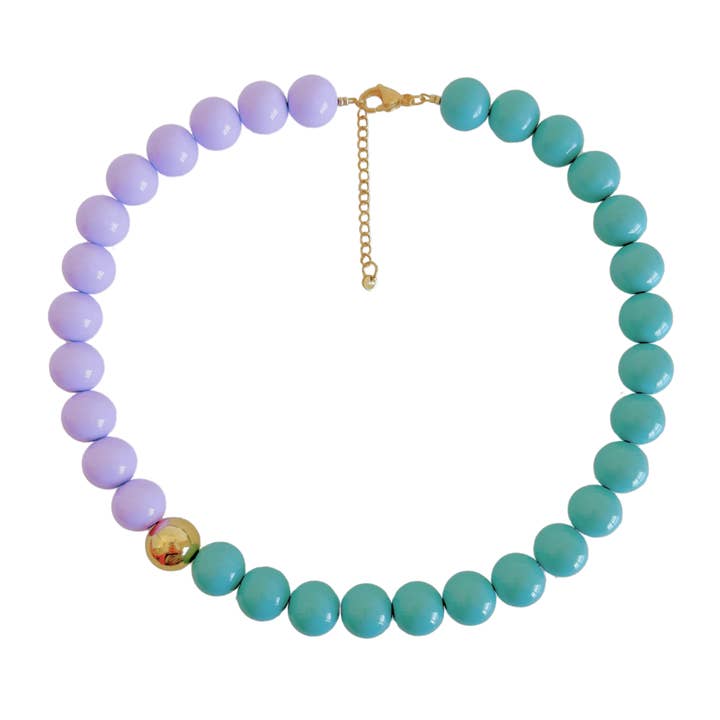 Bold Beads Halsband Tvåfärgad | Wisteria & Ocean för wholesale av vanMauZ