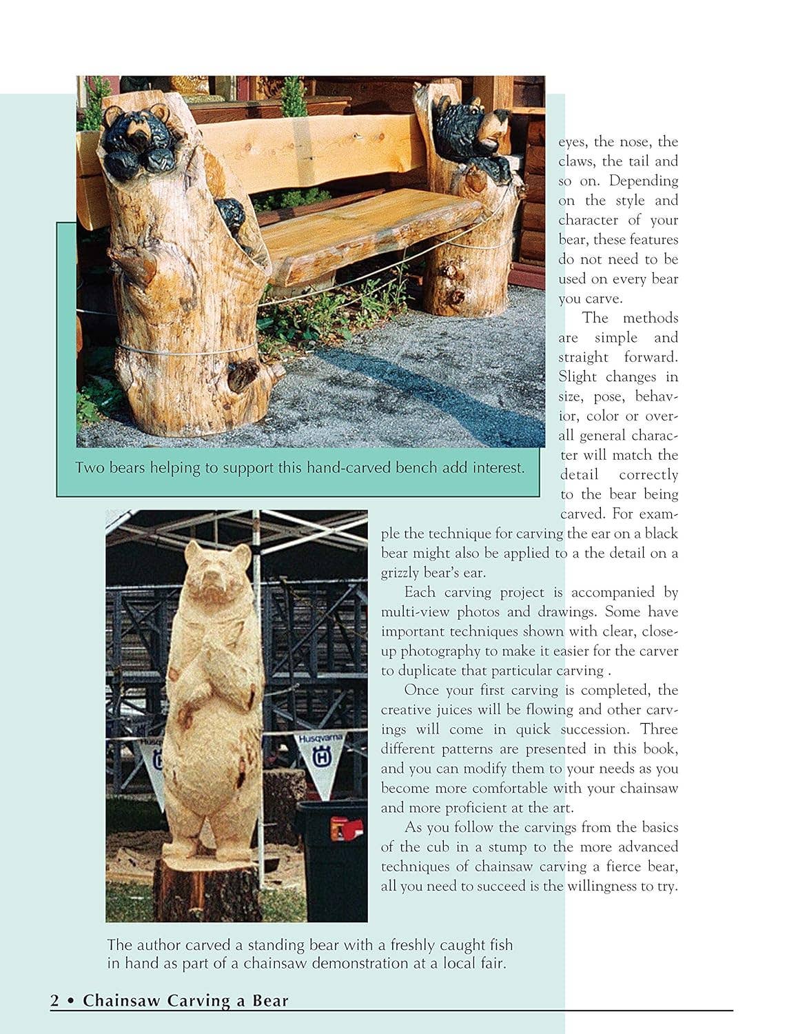 Fox Chapel Publishing - Wholesale Crafts, Hobbies & DIY - Chainsaw Carving a Bear - A Complete Step-By-Step Guide Book4