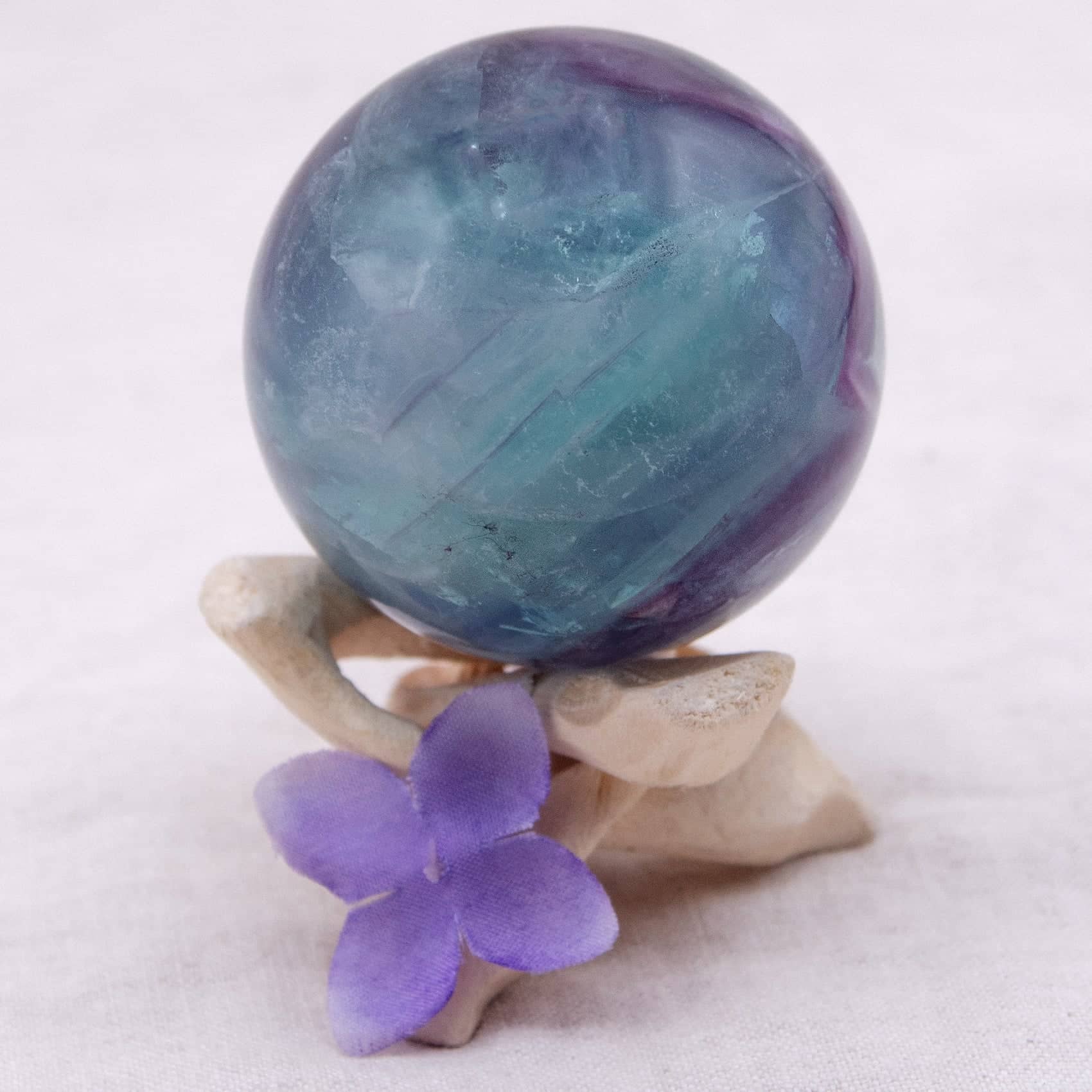 Tiny Rituals - Wholesale Spiritual Stone/Crystal - Rare Rainbow Fluorite Spheres - AAA Premium Quality8
